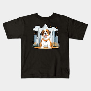 Saint-Bernard Dog Pet Animal Beauty Nature City Discovery Kids T-Shirt